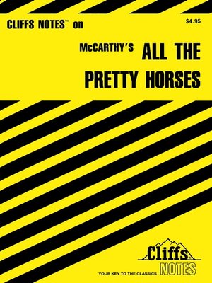 cover image of CliffsNotes on McCarthy's All the Pretty Horses